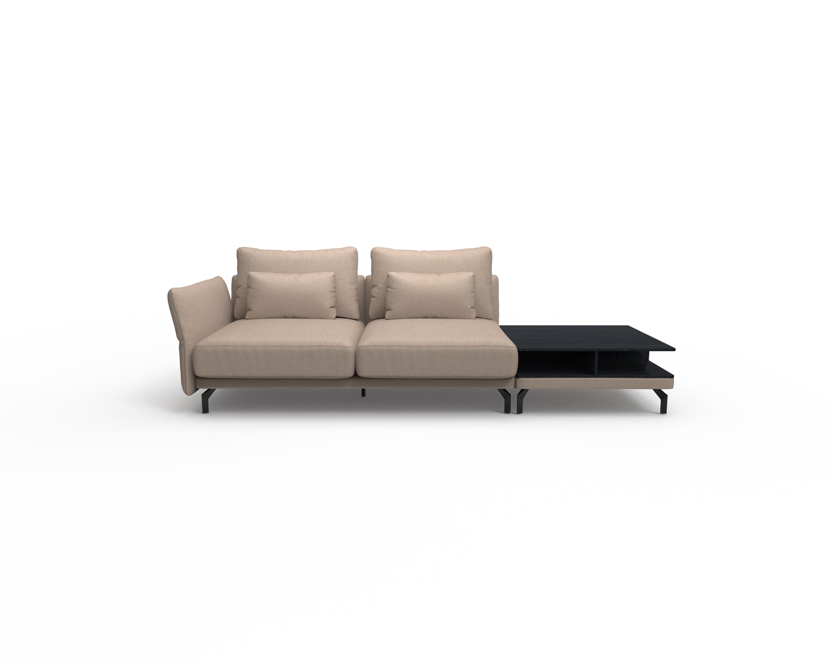 Seagull 2 Seater Sofa with Shelf Table (Right)